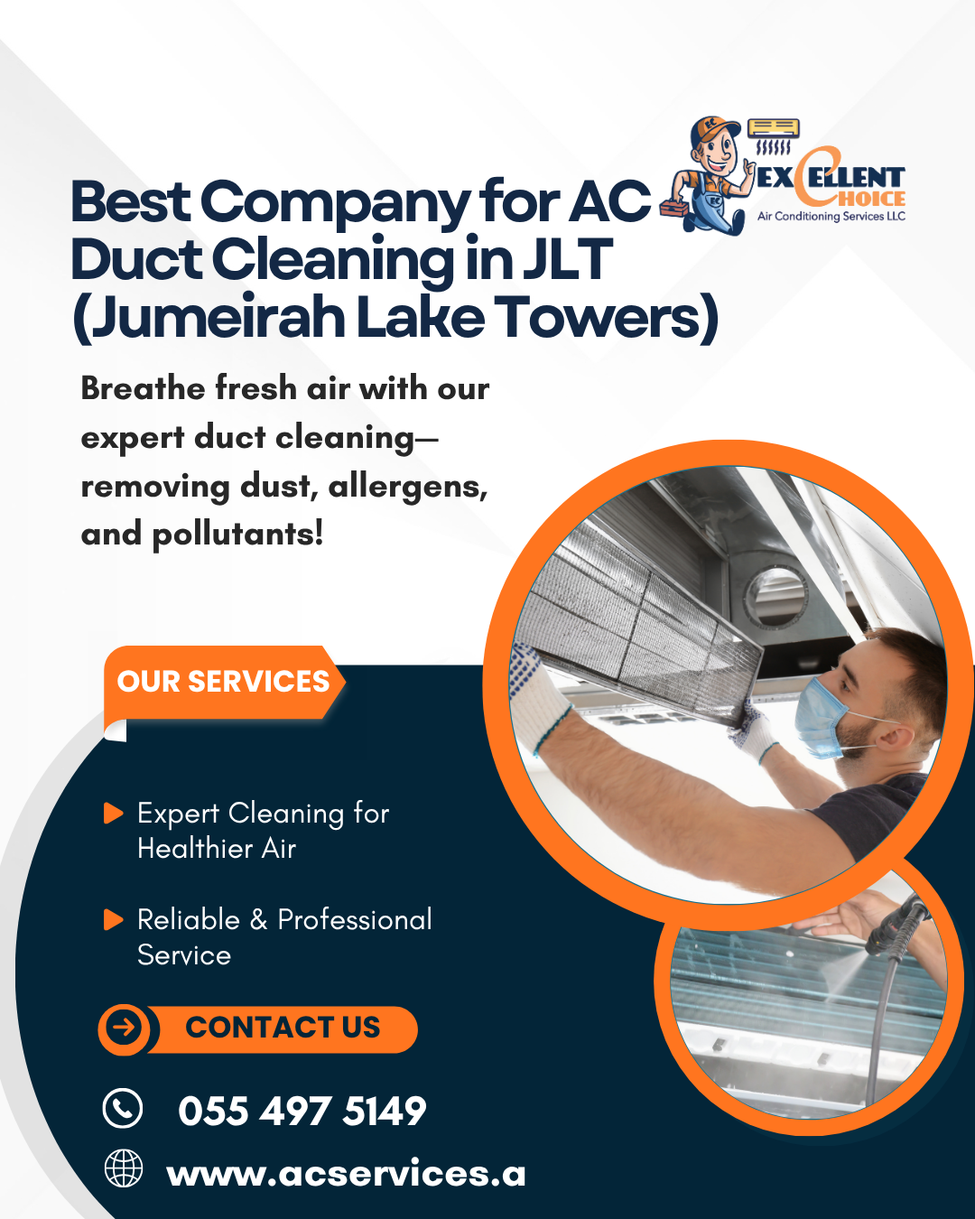 Best Company for AC Duct Cleaning in JLT (Jumeirah Lake Towers)