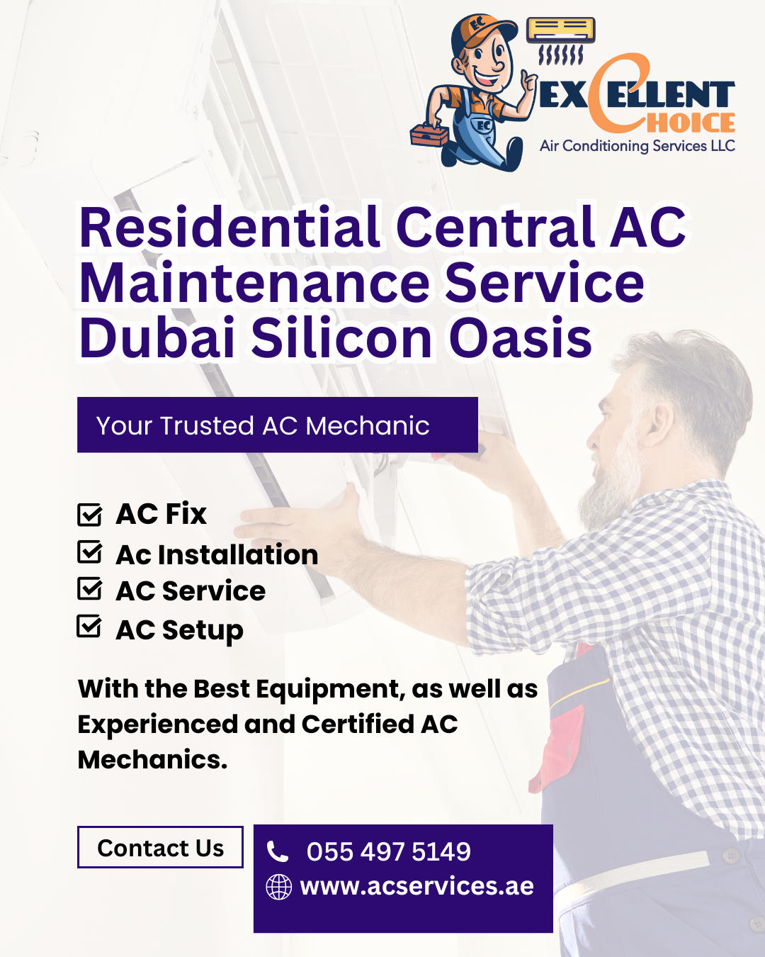 Residential Central AC Maintenance Service Dubai Silicon Oasis: Why It Matters and How We Deliver